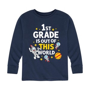 Boys' - Dr. Seuss - First Grade Out Of This World Long Sleeve Graphic T-Shirt - 1 of 4