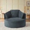 Aukfa 49" Oversized Accent Corduroy Lounge Chair with Memory Foam , No Assembly Required, for Living Room & Bedroom - 3 of 4