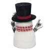 Transpac Foam 16.14 in. Multicolor Christmas Snowman Tree Topper with Black Hat - 3 of 4