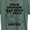 Women's - Garfield - Your Opinion Has Been Duly Noted Short Sleeve Graphic T-Shirt - 2 of 4