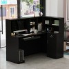 FUFU&GAGA Modern L-Shaped Solid + Manufactured Wood Reception Desk - 3 of 4