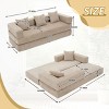 Convertible Sofa Couch Modern Ergonomic Design with Removable Cover and Pillows for Living Room or Guest Room 77.95in - 3irtyhousy - 4 of 4