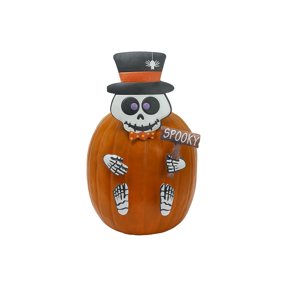 The Lakeside Collection Pumpkin Decorating Kits Metal In Cat Ghost Bird Or Skeleton Characters - - thumbnail 8