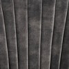 55 Downing Street Austen Charcoal Gray Velvet Tufted Armchair with Pillow - 3 of 4