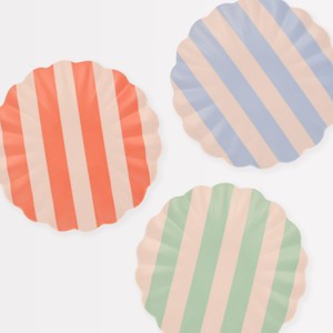 Meri Meri Stripy Reusable Bamboo Small Plates (Pack of 6) - 1 of 4