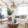 Gulches 80 in Brown Farmhouse Boho Coastal 5-Light Dimmable Pendant Chandelier for Living Room with Hand Woven Rattan Wicker Shade - 2 of 4