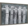 Amanti Art Black and white of clothespins hanging from clothes line by Jaynes Gallery Danita Delimont Canvas Wall Art Print Framed 23 x 16-in. - 3 of 4