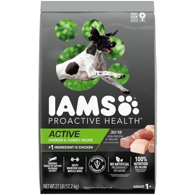 Iams Proactive Health Active Chicken Turkey Dry Dog Food 27lbs