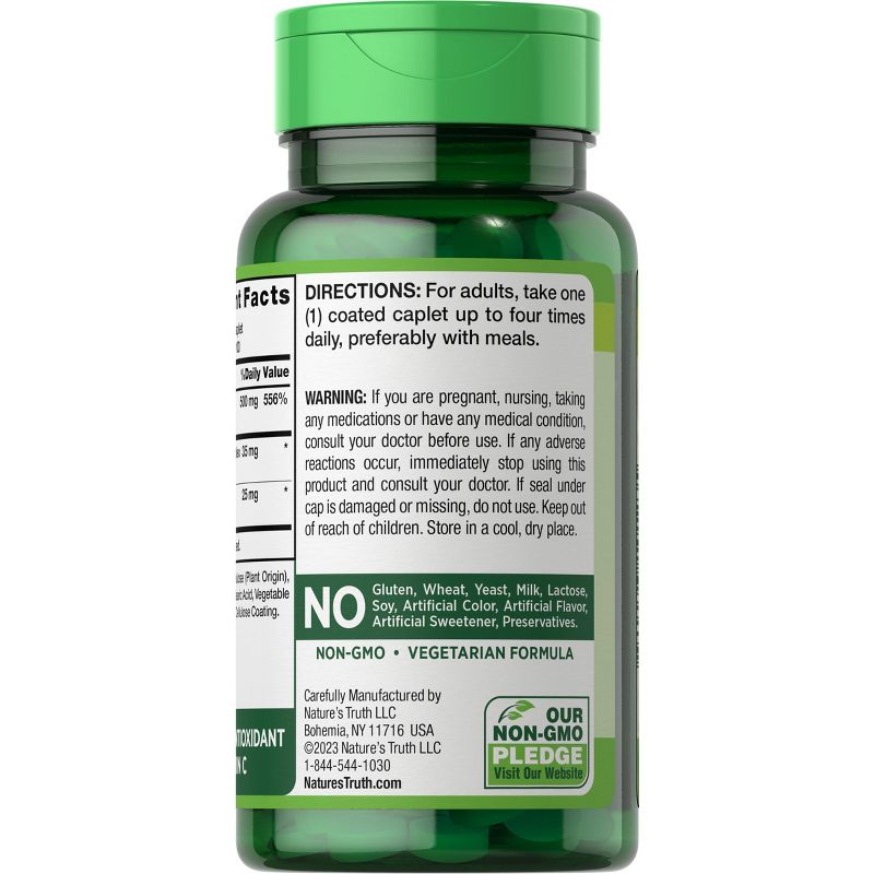 Nature's Truth Vitamin C with Rose Hips and Bioflavonoids 500mg | 100 Caplets, 3 of 5
