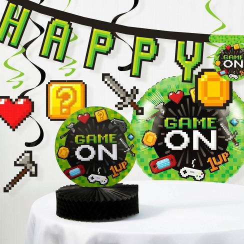 Video Games Theme Party Supplies Sandbox Game Party Decoration 24 Pcs Party 12 inch Balloons For Minec...