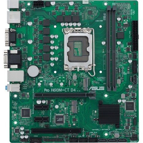 Asus H610M-CT D4-CSM Desktop Motherboard - Intel H610 Chipset - Socket LGA-1700 - Micro ATX - image 1 of 4