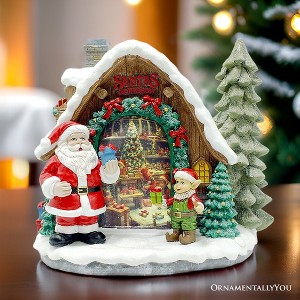 Santa's Workshop Delight Figurine, 10" Christmas Station with Elves| OrnamentallyYou - 1 of 4