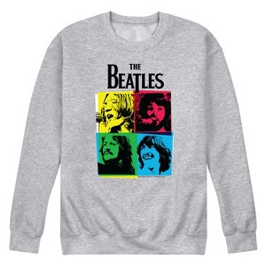 Men's - The Beatles - Color Pop Grid- Men's Crew Fleece Sweatshirt Graphic Fleece Sweatshirt - 1 of 4