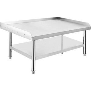 Equipment Grill Stand Table 60"x30"x24" | Stainless Steel 1000 lbs Top Shelf, 220 lbs Bottom Shelf | Adjustable Legs with 2" Edge Baffle - 1 of 4
