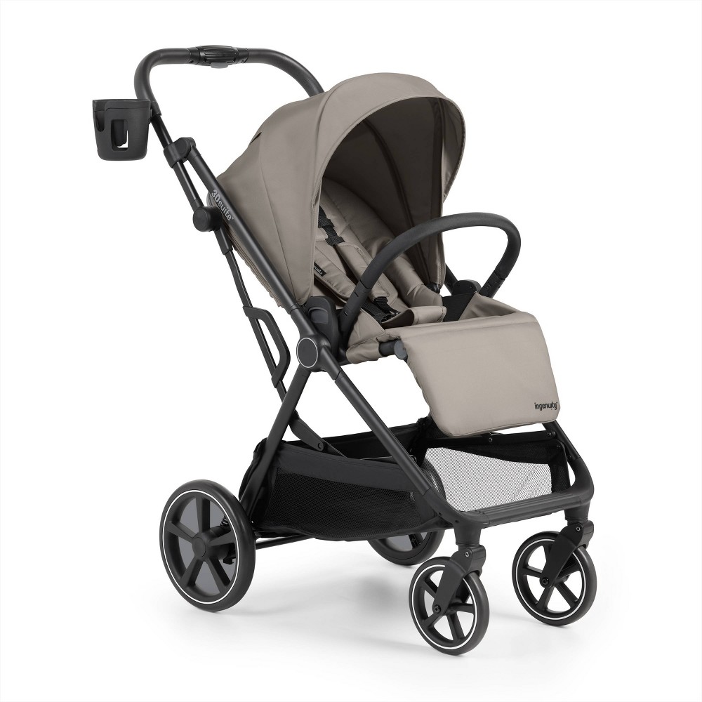 Ingenuity 3D Suite Full-Size Stroller, Reversible Seat, One-Hand Fold, Car Seat Compatible - Beige