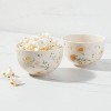 9oz 2pk Stoneware Floral Mini Bowls White - Threshold™ - image 2 of 3