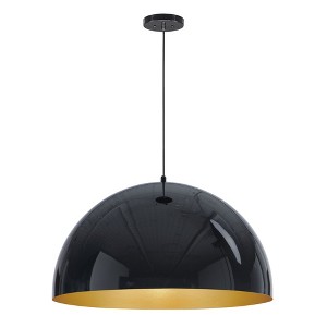 ET2 Lighting Hemisphere 1 - Light Pendant in  Gloss Black/Gold - 1 of 3