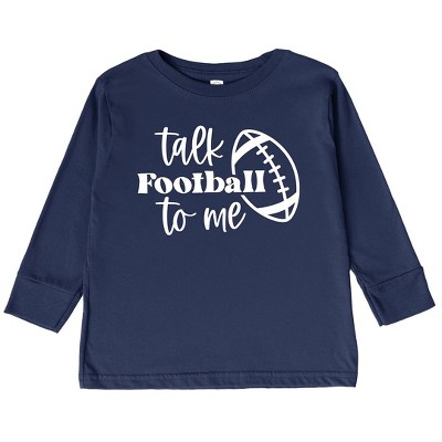 The Juniper Shop Talk Football To Me Ball Toddler Long Sleeve Tee