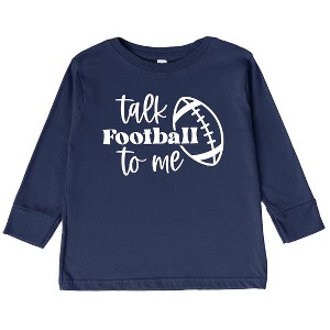 The Juniper Shop Talk Football To Me Ball Toddler Long Sleeve Tee - 1 of 3