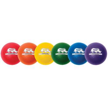 Champion Sports Rhino Skin® 8-Inch Low Bounce Dodgeball Set, Assorted Colors, Set of 6