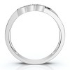 Pompeii3 Men's Diamond Wedding Ring 10K White Gold High Polished Band - 3 of 4