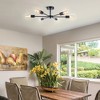 Rennnsan Lorune 25"W 6-Light Sputnik Industrial Dimmable Semi Flush Mount in Black - 4 of 4