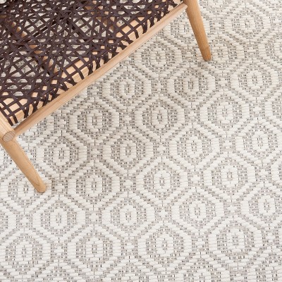 Elegant Ivory & Beige 59" Hand Woven Wool Blend Area Rug