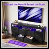 Jojoka 63" Dresser TV Stand with 11 Fabric Drawers, LED Lights & Charging Ports, Storage Organizer for Bedroom or Living Room - 3 of 4