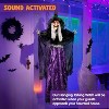 Joyfy 47” Halloween Hanging Animated Witch,Sound Activation and Purple Eyes for Outdoor & Indoor Decor,Halloween Dcorations Props Scary Decor - 4 of 4
