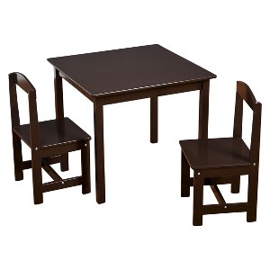 Madeline Kids Table and Chairs Set Espresso - Set of 3 - TMS, Brown