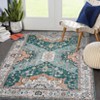 Area Rug with Rubber Backing Vintage Washable Rug Soft Foldable Carpet Low Pile Boho Rugs - 4 of 4