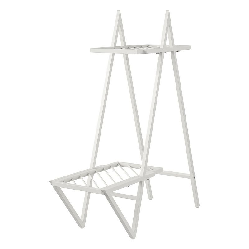 RealRooms Botanika Plant Stand with 2 Metal Shelves for Potted Flowers, 4 of 5