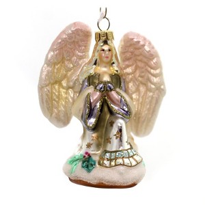 ENESCO 4.5 Inch Kneeling Angel Ornament Religious Spirit Tree Ornaments - 1 of 2