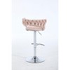 NicBex Swivel Velvet Bar Stools Set of 2,Adjustable Counter Height Bar Stools,Bar Chairs with Chrome Footrest and Base,Barstools for Cafe,Bar - 2 of 4