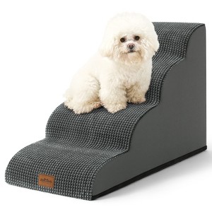 PetSafe Curved Dog Stairs – Foam Ramp for Small Pets, Non-Slip Ladder for Bed & Sofa with Waterproof Cover - 1 of 4