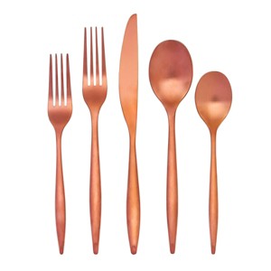 Godinger Silver 20pc Milano Matte Stainless Steel Flatware Set: Service for 4, Dishwasher-Safe, 18/10 Stainless Steel - 1 of 4