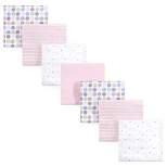 Luvable Friends Baby Girl Cotton Flannel Receiving Blankets, Pink Polka Dots 7-Pack, One Size
