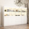 Famapy Modular Kitchen Pantry Cabinet with Light & Glass Doors - 4 of 4