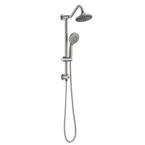 ONWITH Brushed Nickel 6 Inch Rain Shower Head with Handheld Shower Head Bathroom Rain Shower System - 1 of 4