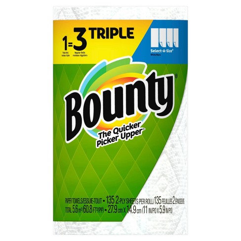 Bounty Select-a-size Paper Towels - 1 Triple Roll : Target