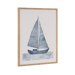 Kate & Laurel All Things Decor 16"x20" Gallery Nautical Blue Sailboat Print by The Creative Bunch Studio Natural - 1 of 4