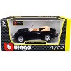 1961 Porsche 356 B Cabriolet Black 1/24 Diecast Model Car by Bburago - 3 of 3