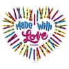 Girl's Crayola Made With Love T-Shirt - 2 of 4