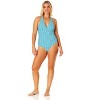 Women's Ripple Geo Halter One Piece Swimsuit - image 3 of 4