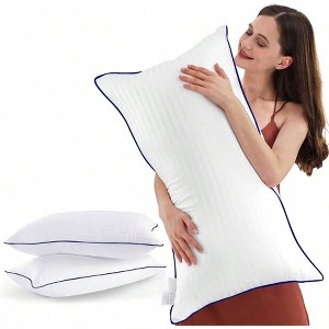 King Size Cooling Pillows Set of 2 with Soft Down Alternative Filling for All Sleep Positions - 1 of 4