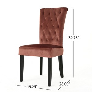 Vynxaria French Country KD Dining Chair Set - Elegant Upholstered Chairs with Weathered Finish - 1 of 4