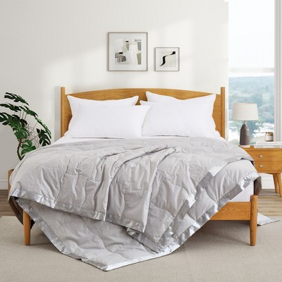 Peace Nest Ultra-Lightweight Cotton Down Blanket with Satin Trim