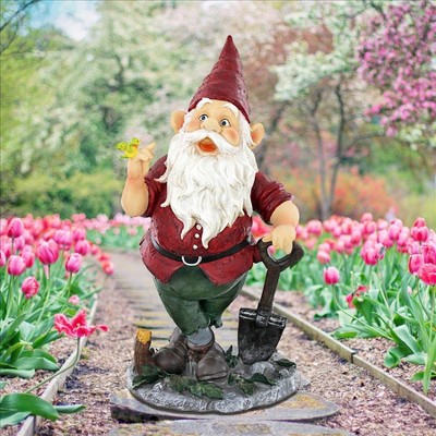 Design Toscano Birdy and Spader the Garden Gnome Statue