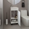 SEVOBAL Bathroom Vanities 15.7in Free Standing Vanities With Resin Sink And Two Shelves For Bathroom Storage, White, 33.86"*18.9"*11.42" - 2 of 4