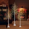 DR.Planzen Artificial Trees, 3-Pack LED Lighted White Birch Trees, 8ft 6ft 4ft Faux Trees, Perfect Artificial Christmas Trees for Home Party Decor - 2 of 4